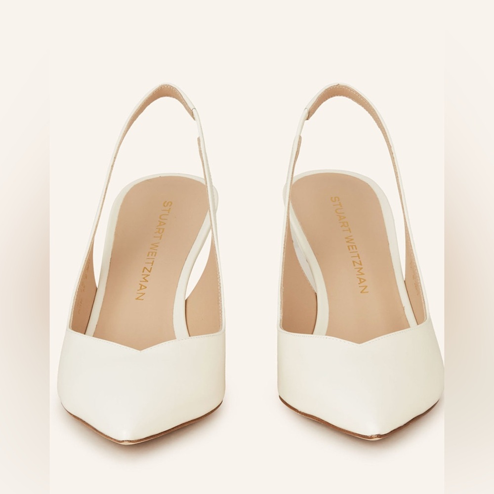 STUART WEITZMAN Eva 50 Slingback 
Color:Cream size 7B Original Box /No dust bag - Picture 9 of 11